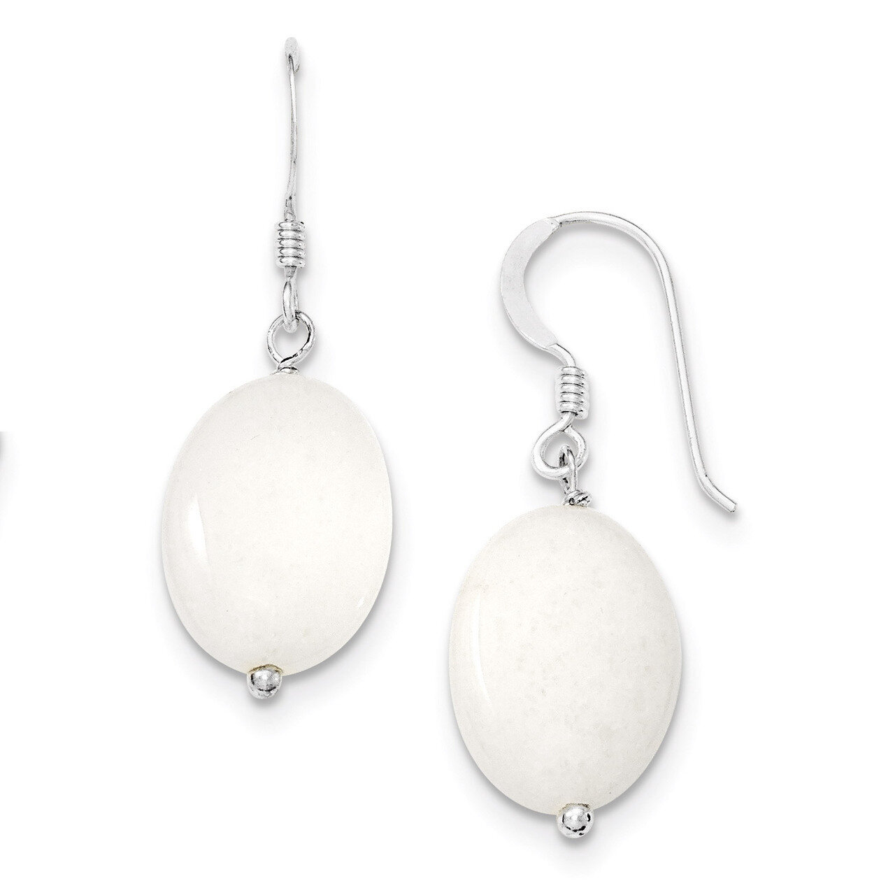 White Mother of Pearl Earrings Sterling Silver QE6184