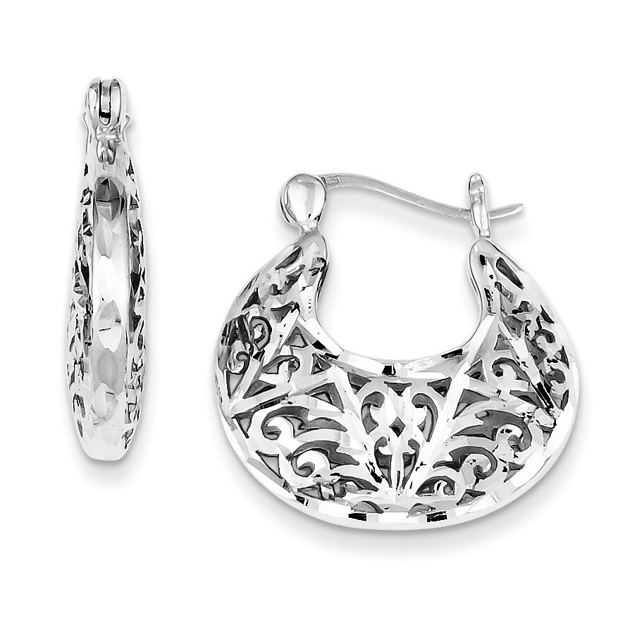 Filigree Hoops Sterling Silver Polished QE644, MPN: QE644, 883957940717