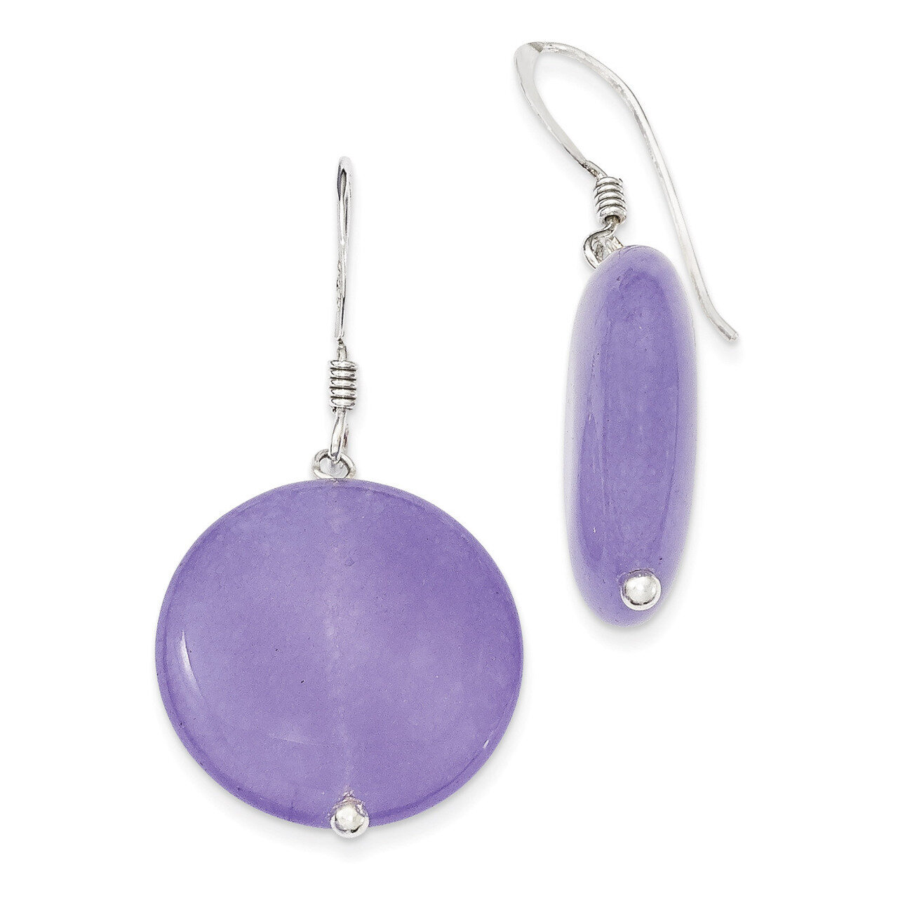Lavender Jade Earrings Sterling Silver QE6451, MPN: QE6451, 883957545189