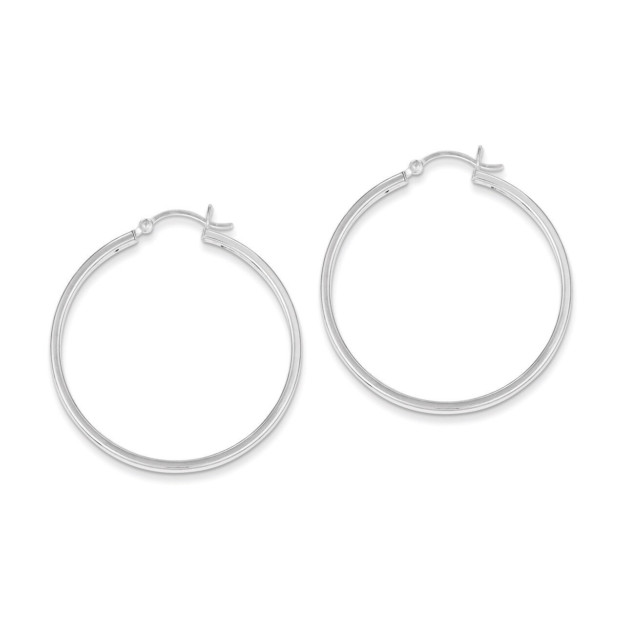 2.5mm Polished Hoop Earrings Sterling Silver QE6494, MPN: QE6494, 883957519548