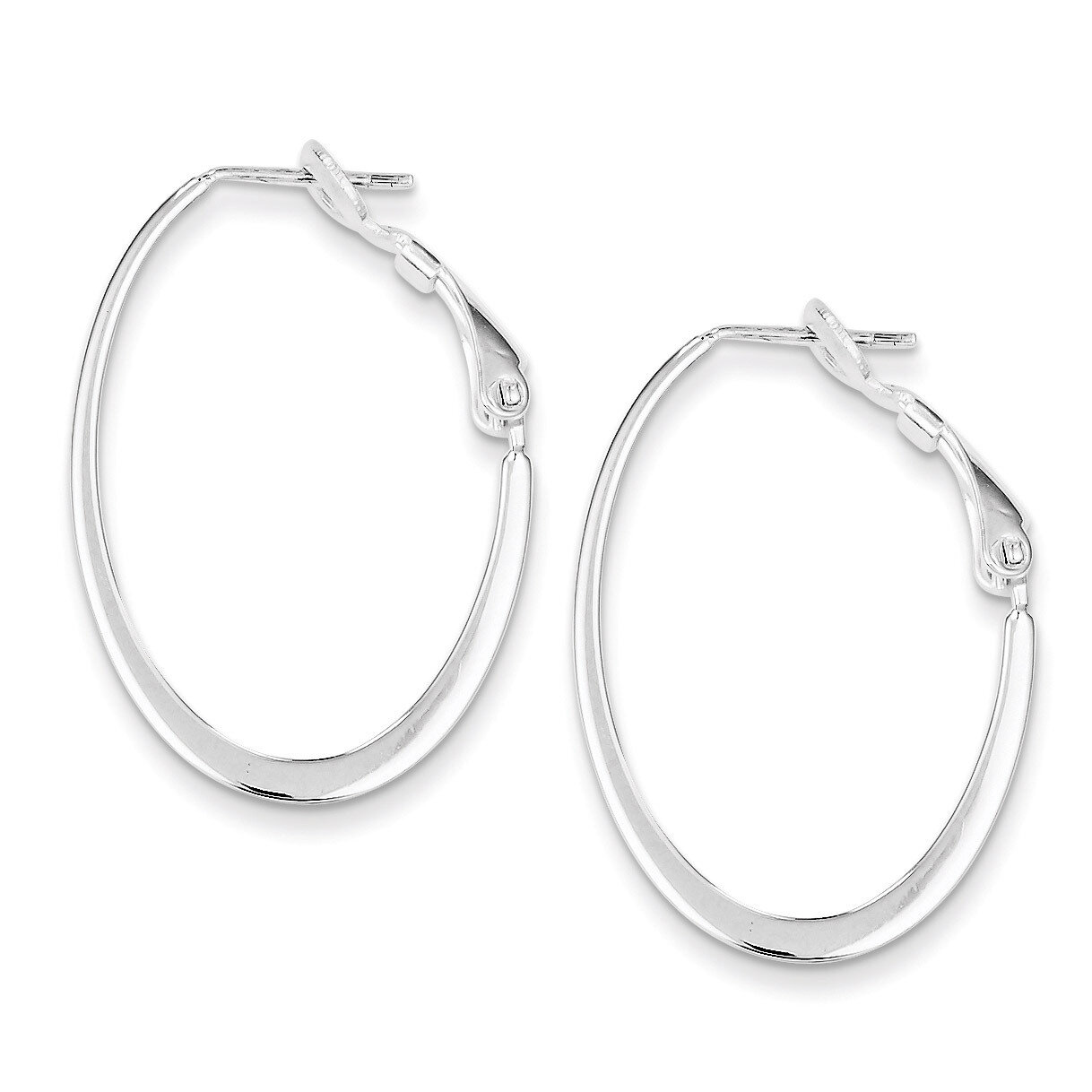 Hoop Earrings Sterling Silver Polished QE6602