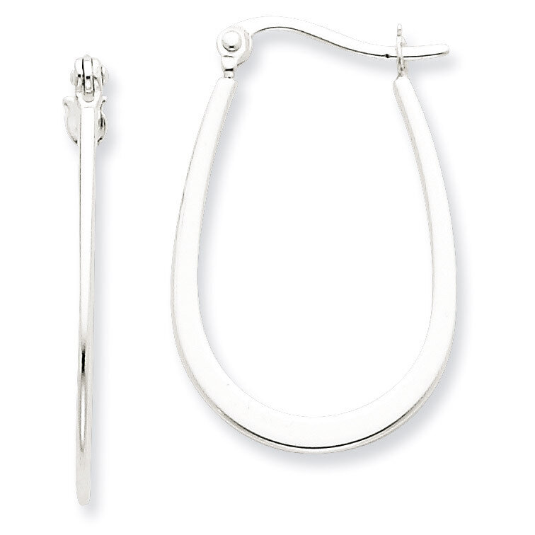 Hoop Earrings Sterling Silver Polished QE6623, MPN: QE6623, 723252287585