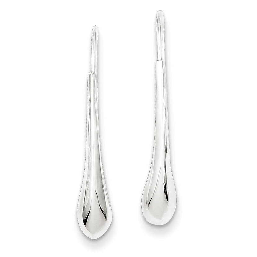 Teardrop Wire Earrings Sterling Silver QE6840