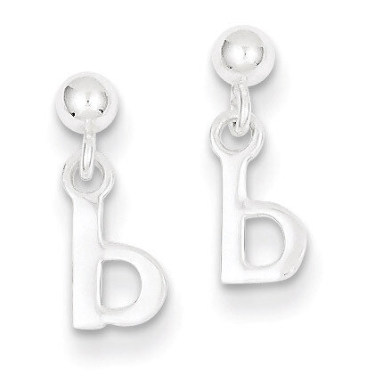 B Dangle Post Earrings Sterling Silver Polished QE6885B, MPN: QE6885B, 883957525709