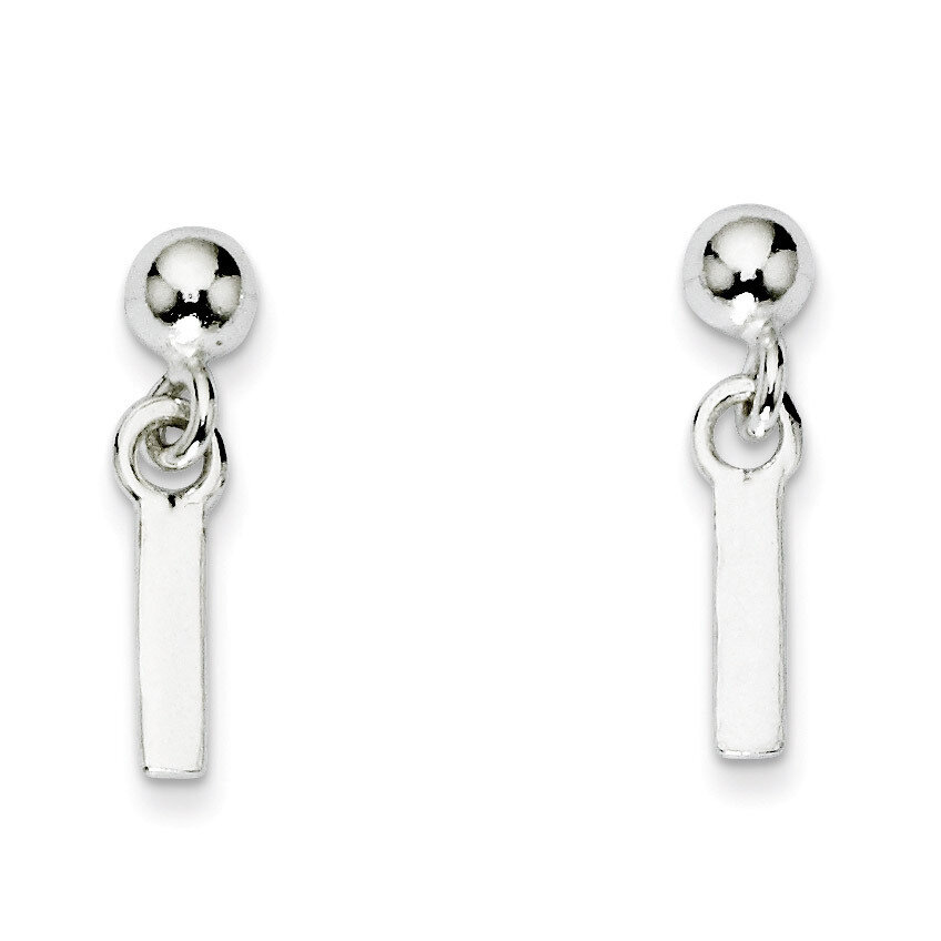 L Dangle Post Earrings Sterling Silver Polished QE6885L, MPN: QE6885L, 883957480244