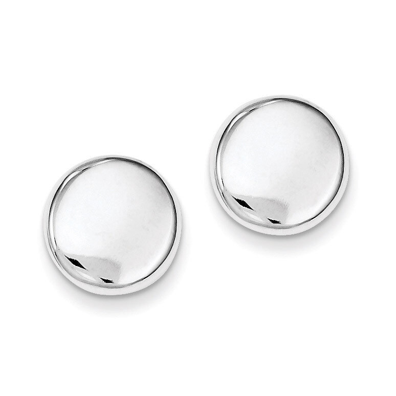 Button Post Earrings Sterling Silver Polished QE7100, MPN: QE7100, 886774749587