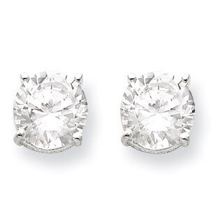 9mm Round Basket Set Diamond Stud Earrings Sterling Silver QE7472, MPN: QE7472, 883957564708