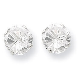 8mm Round 4 Prong Diamond Stud Earrings Sterling Silver QE7477, MPN: QE7477, 883957434483