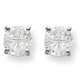 8mm Round Basket Set Diamond Stud Earrings Sterling Silver QE7484, MPN: QE7484, 883957567570