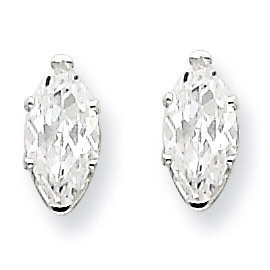 7x3.5 Marquise Stud Earrings Sterling Silver QE7553, MPN: QE7553, 883957536989