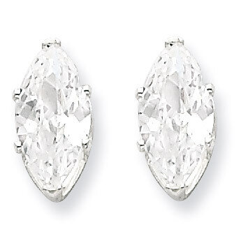 10x5 Marquise Stud Earrings Sterling Silver QE7555, MPN: QE7555, 883957532998