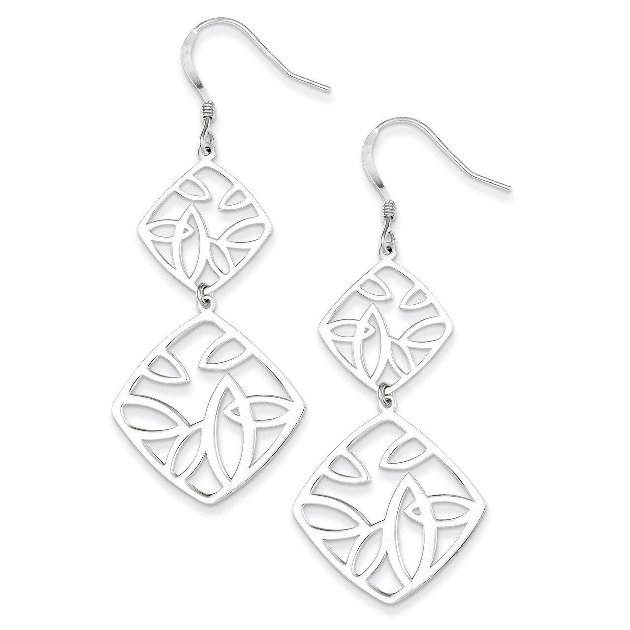 Dangle Earrings Sterling Silver Polished QE8063, MPN: QE8063, 883957576770