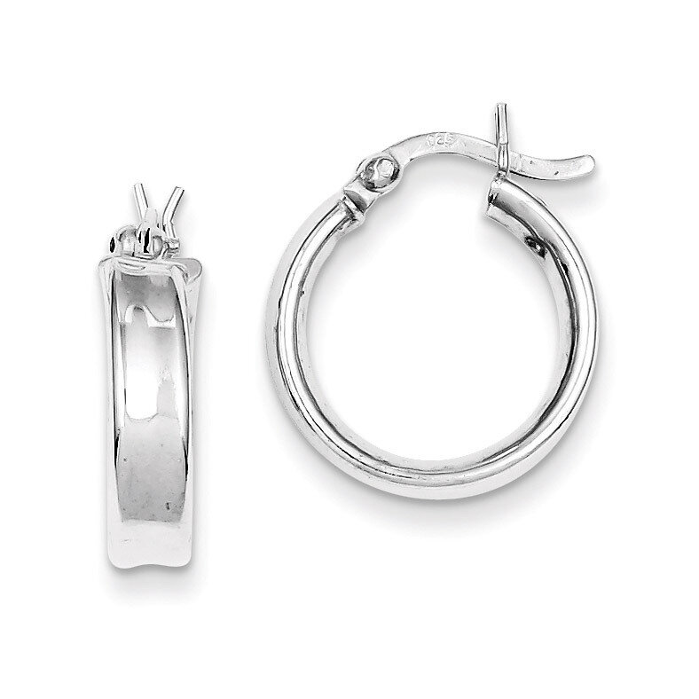 Hoop Earrings Sterling Silver Rhodium-plated QE8105, MPN: QE8105, 883957569628