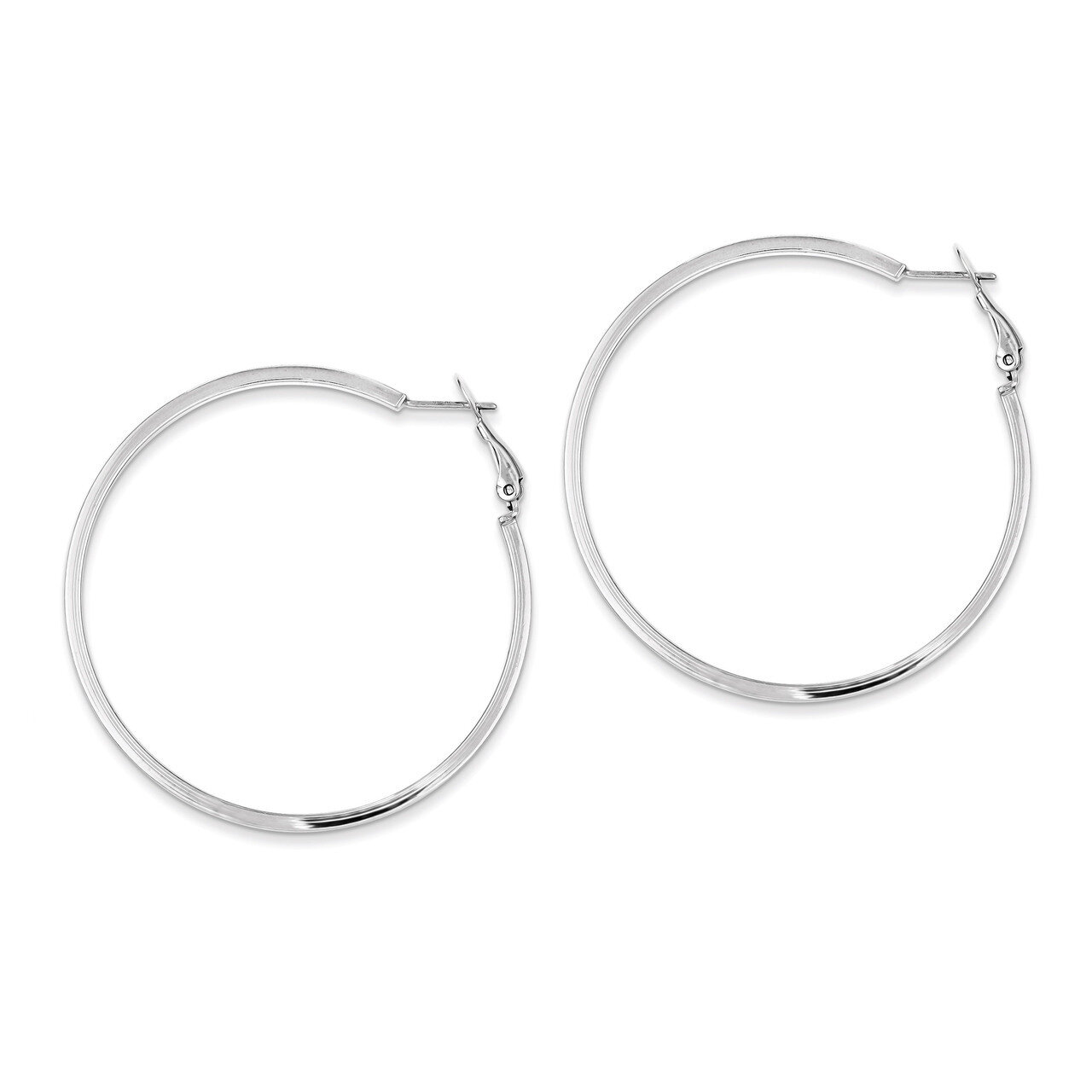Hinged Earrings Sterling Silver Rhodium-plated QE8110