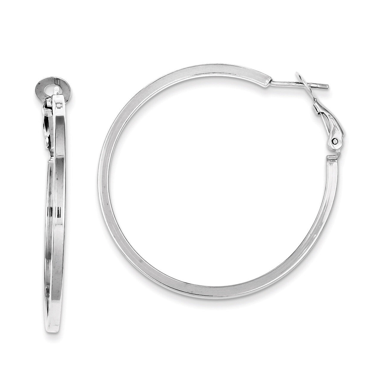Hinged Earrings Sterling Silver Rhodium-plated QE8111, MPN: QE8111, 883957564739