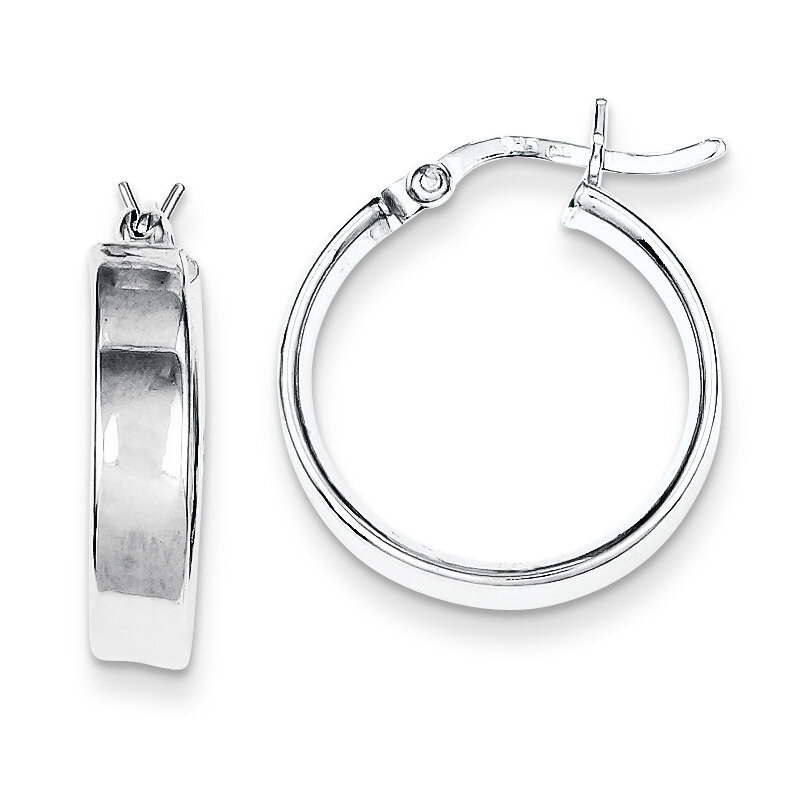 Hinged Earrings Sterling Silver Rhodium-plated QE8143