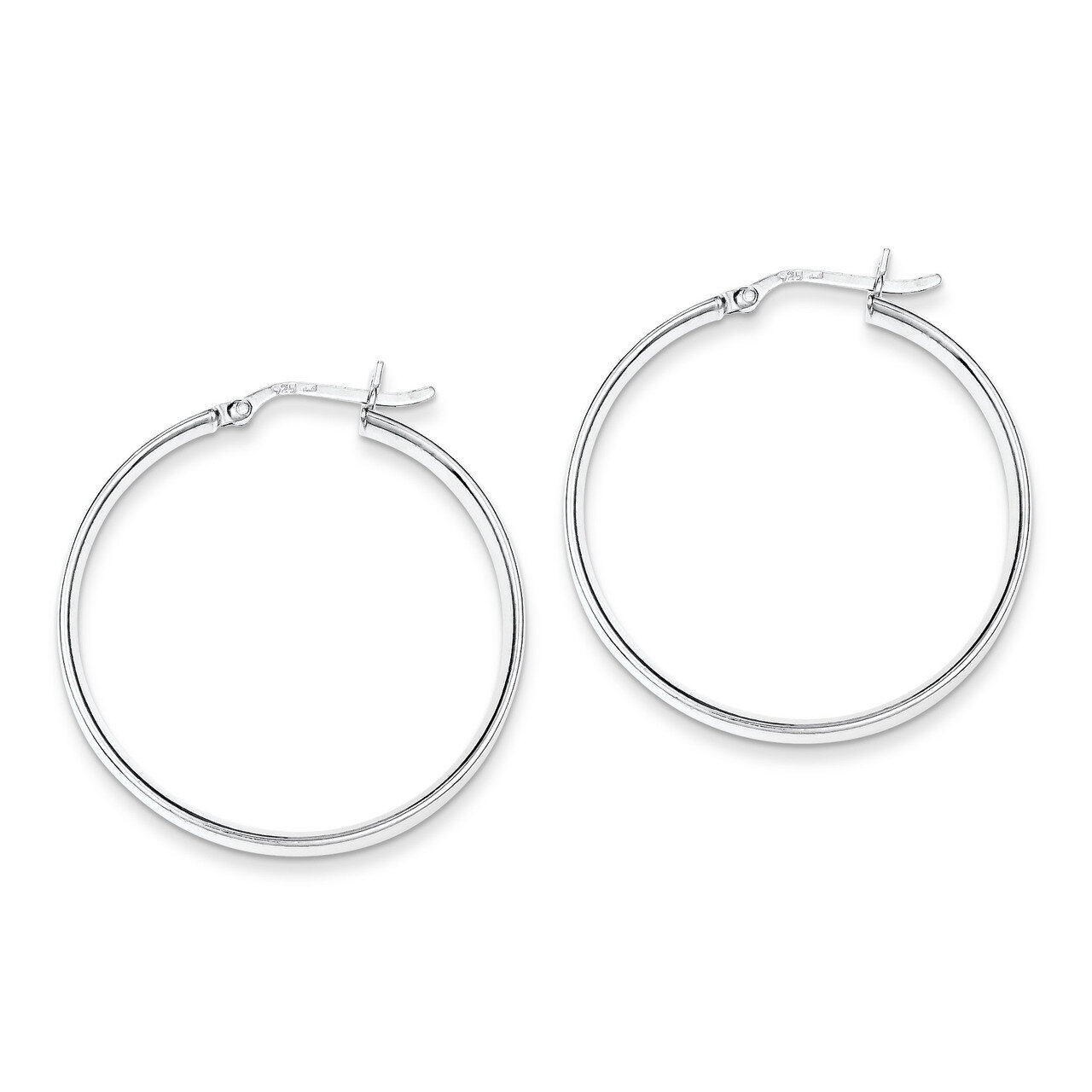 Hinged Earrings Sterling Silver Rhodium-plated QE8146, MPN: QE8146, 883957551838