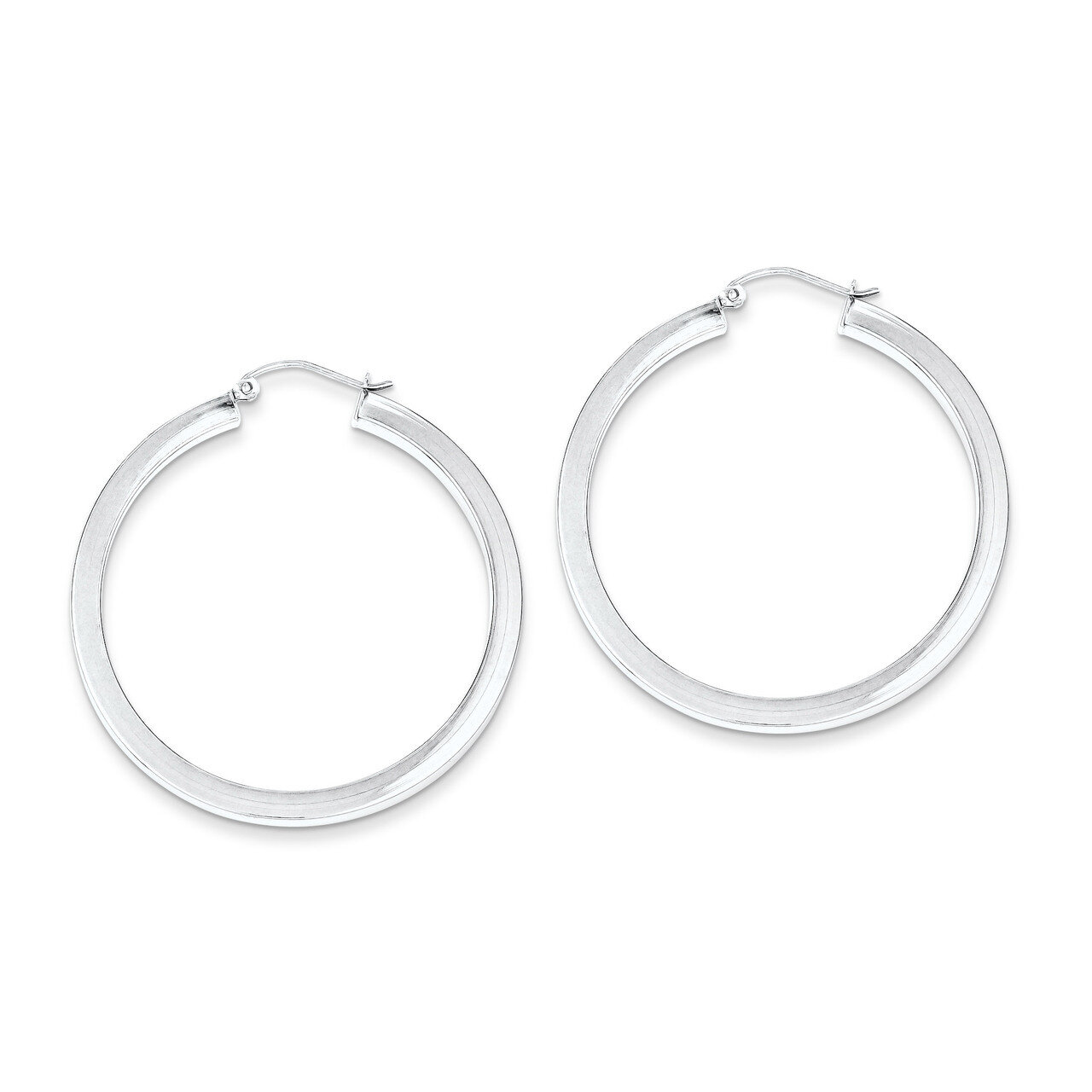 Hoop 3mm Earrings Sterling Silver Rhodium-plated QE826, MPN: QE826, 883957941080