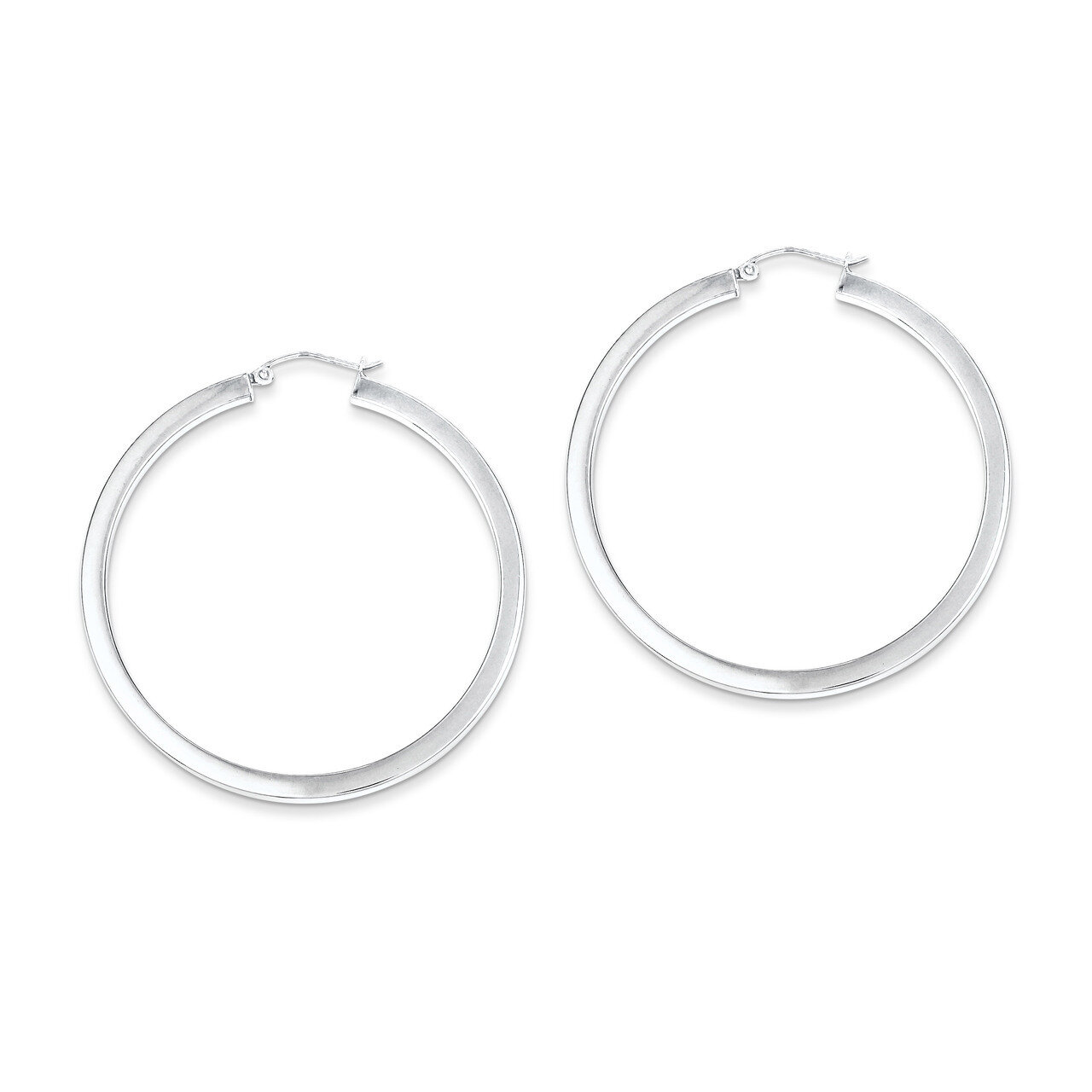 Hoop 3mm Earrings Sterling Silver Rhodium-plated QE828, MPN: QE828, 883957941103