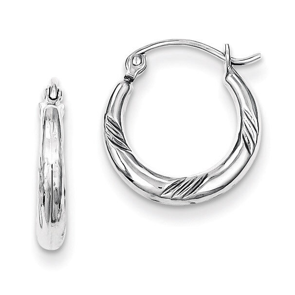 Hoop Earrings Sterling Silver Rhodium-plated QE8383, MPN: QE8383, 883957575377