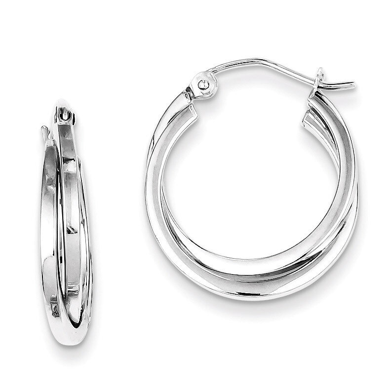 Hoop Earrings Sterling Silver Rhodium-plated QE8399, MPN: QE8399, 883957580395