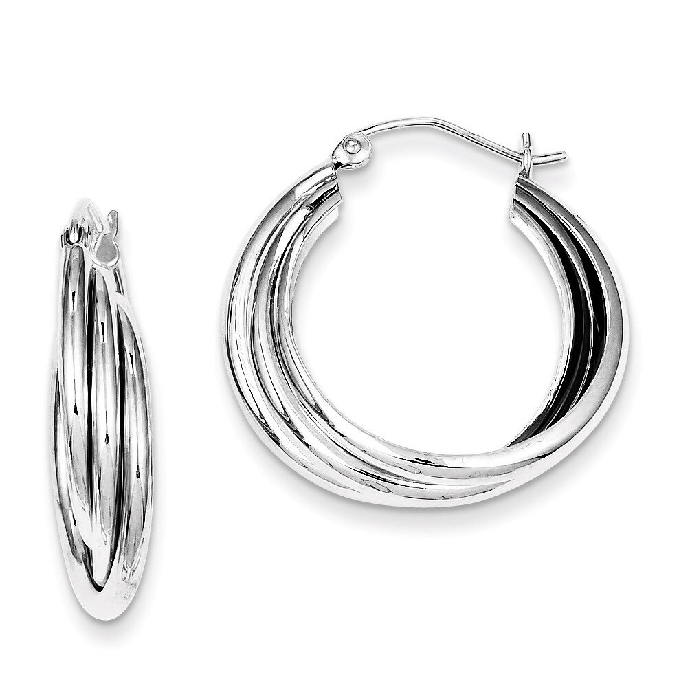 Hoop Earrings Sterling Silver Rhodium-plated QE8403, MPN: QE8403, 883957551913