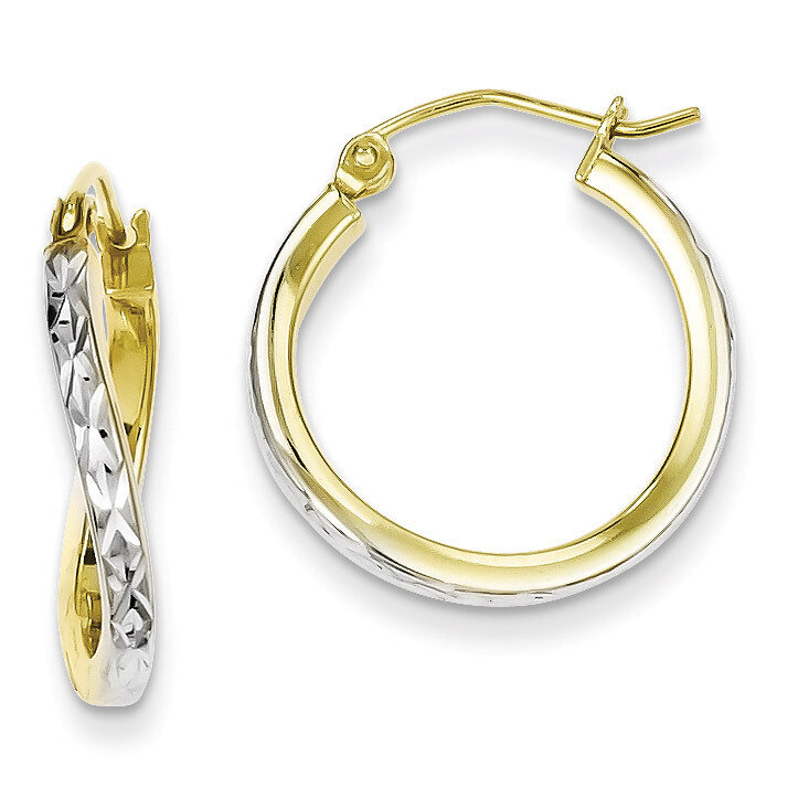 Vermeil Wavy Square Tube Hoop Earrings Sterling Silver QE8437, MPN: QE8437, 883957577098