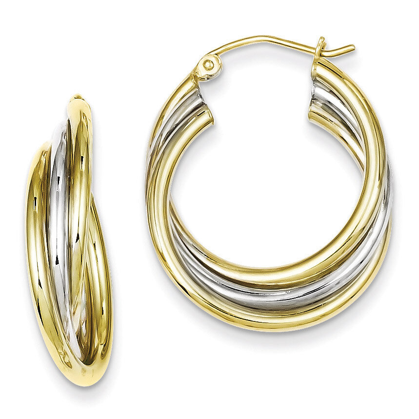 Hoop Earrings Sterling Silver Gold Plated QE8439, MPN: QE8439, 883957555386