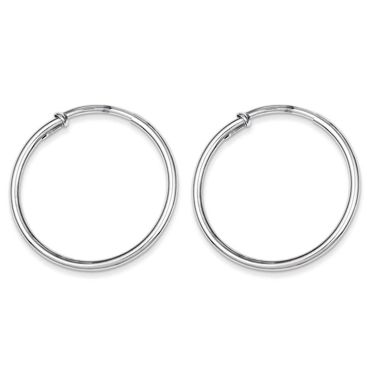 Non-Pierced Hoop Earrings Sterling Silver Polished QE8553, MPN: QE8553, 869944894270