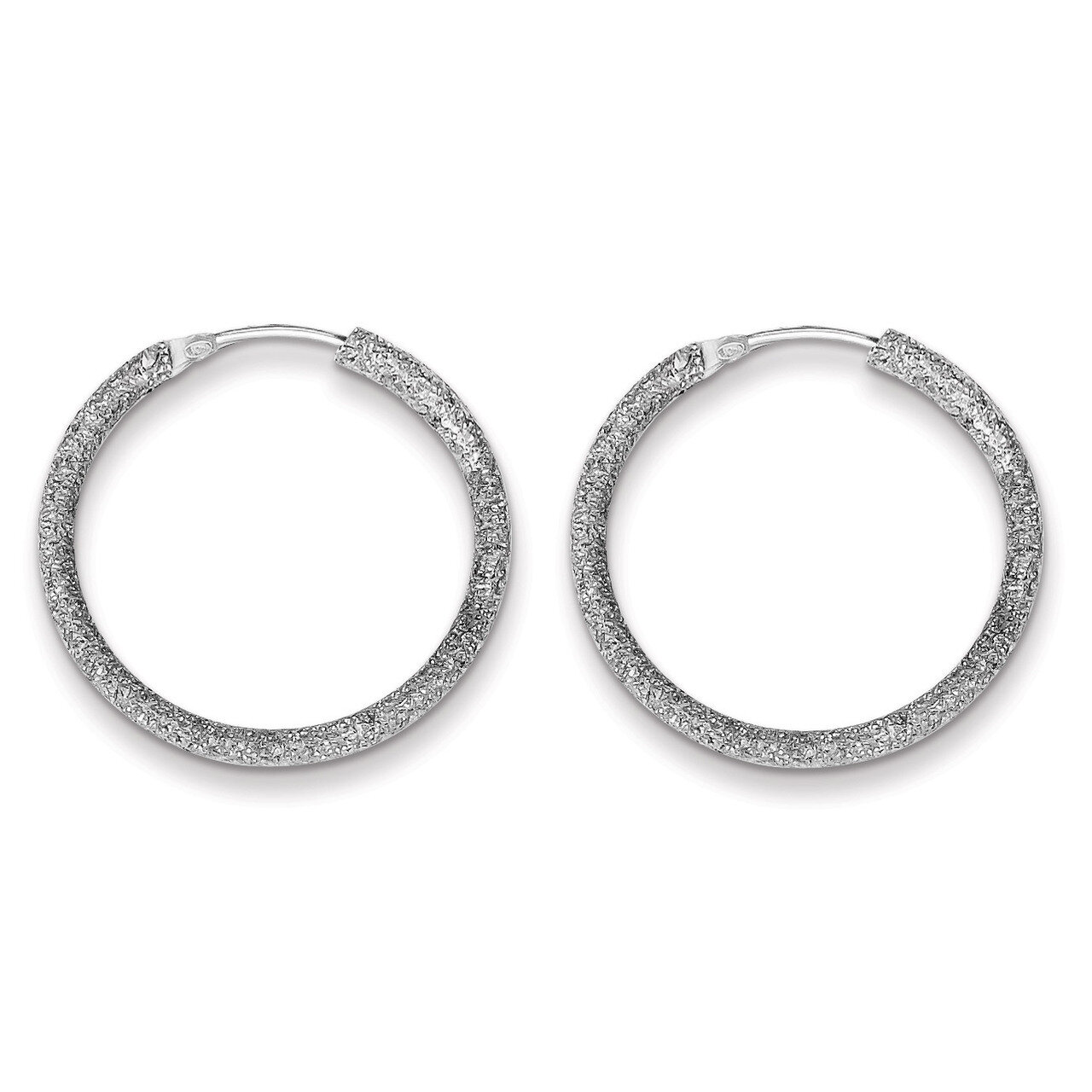 Laser Cut Endless Hoop Earrings Sterling Silver QE8564, MPN: QE8564, 883957529813