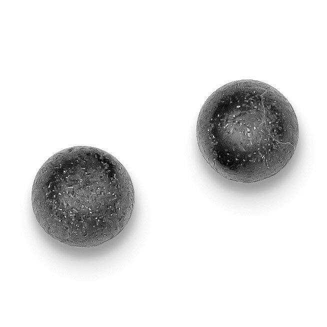 Black Rhodium Satin Finish Post Earrings Sterling Silver QE8573, MPN: QE8573, 883957548838