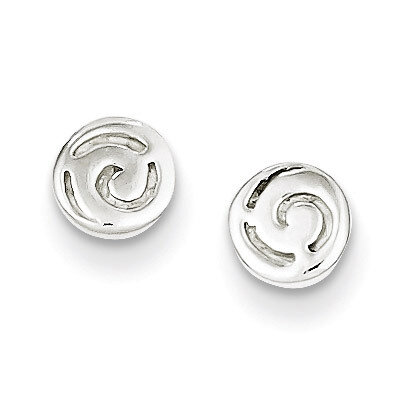 Swirl Post Earrings Sterling Silver QE8649, MPN: QE8649, 883957547268
