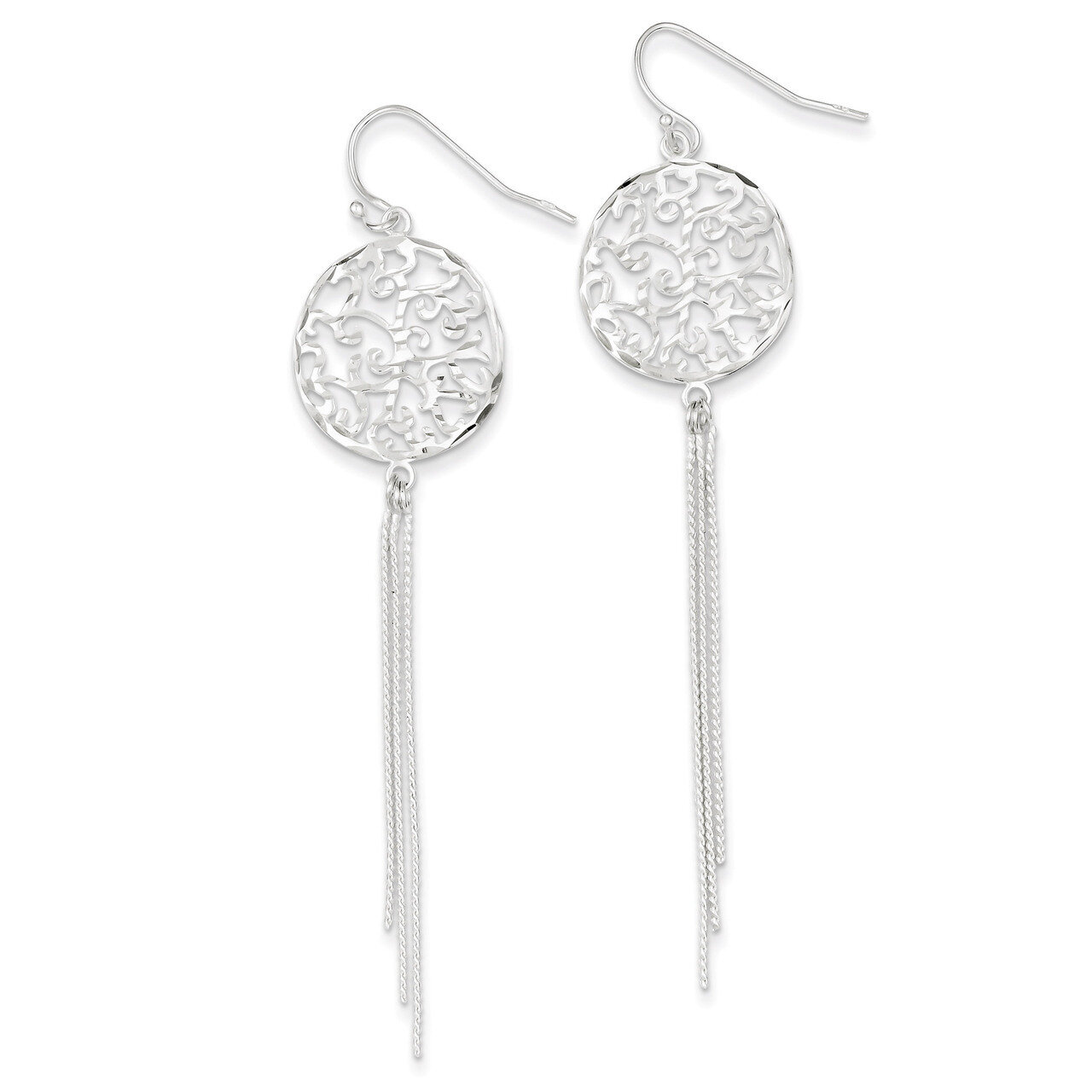 Dangle Shepherd Hook Earrings Sterling Silver QE8723, MPN: QE8723, 883957559506