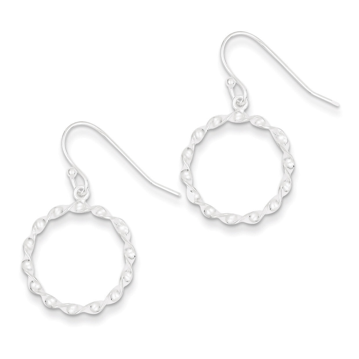 Dangle Shepherd Hook Earrings Sterling Silver QE8880, MPN: QE8880, 886774645667