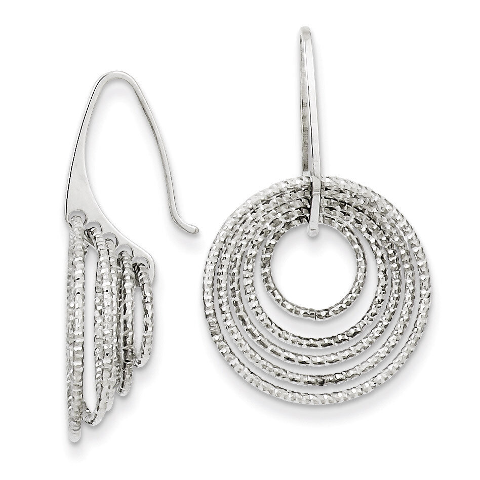Circles Dangle Earrings Sterling Silver Rhodium-plated QE8902, MPN: QE8902, 886774749891