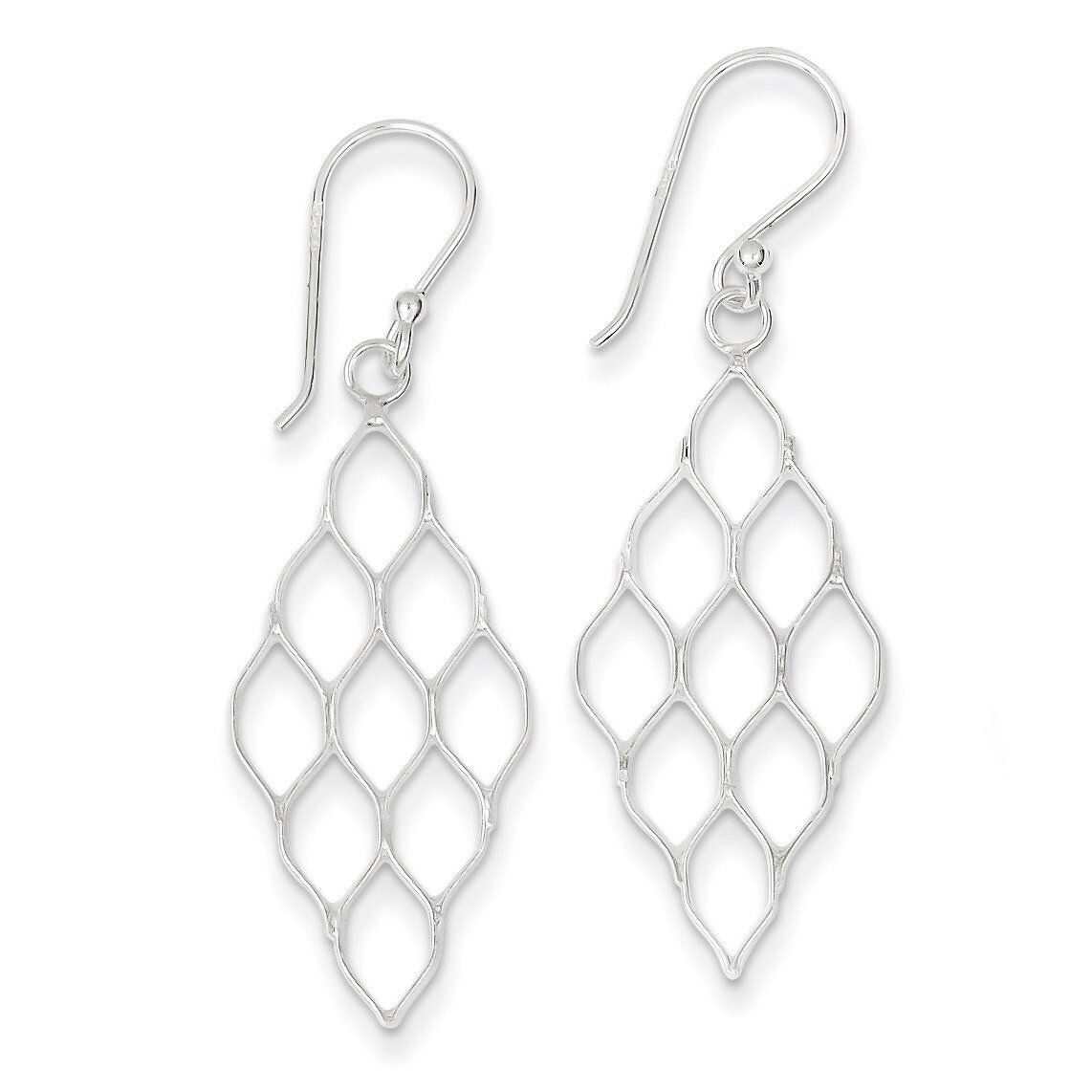 Honeycomb Dangle Earrings Sterling Silver QE8911, MPN: QE8911, 886774647487