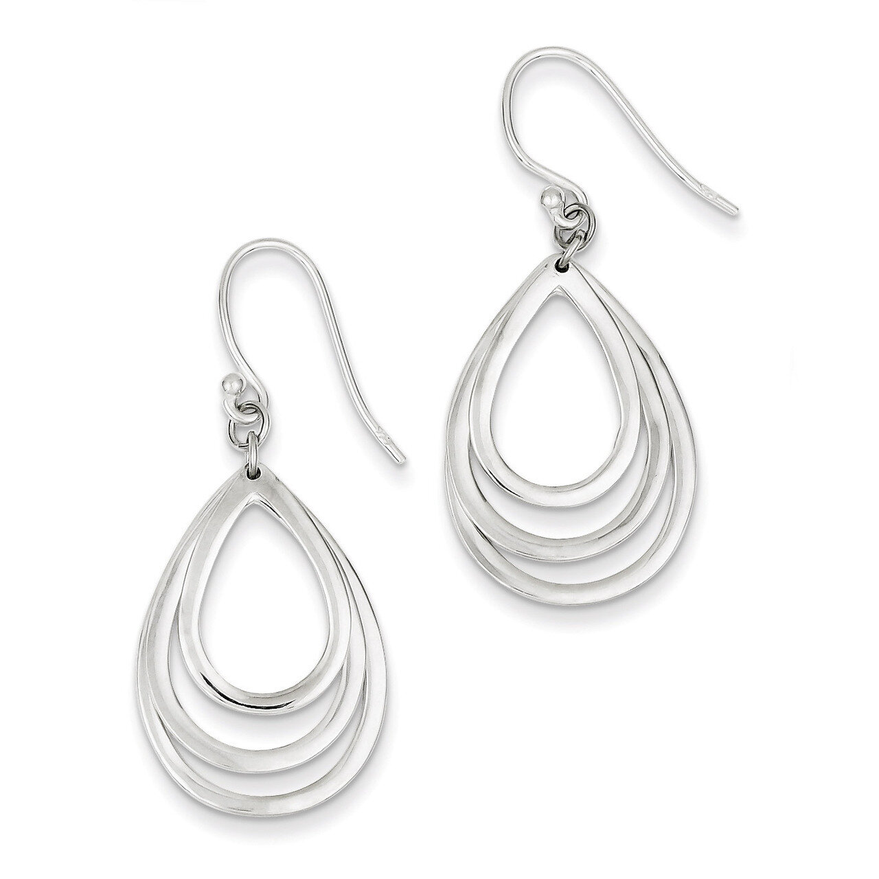 Teardrops Dangle Earrings Sterling Silver Polished QE8942, MPN: QE8942, 886774750019