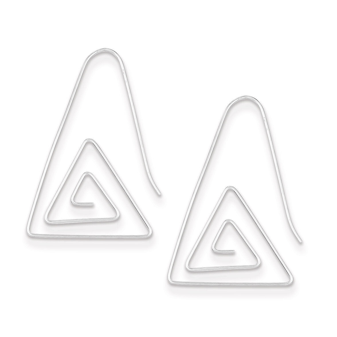 Hook Triangle Earrings Sterling Silver QE9074