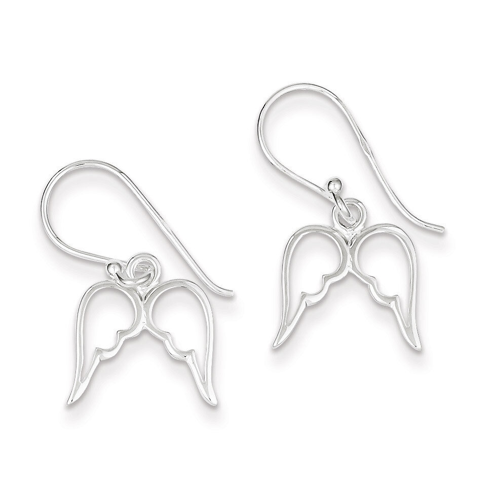 Wings Shepherd Hook Earrings Sterling Silver QE9090, MPN: QE9090, 883957579412