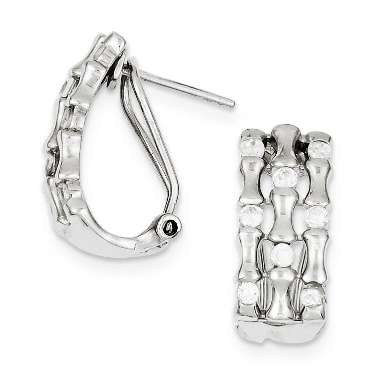 Triple-Strand Earrings Sterling Silver Diamond QE9242, MPN: QE9242, 883957434667