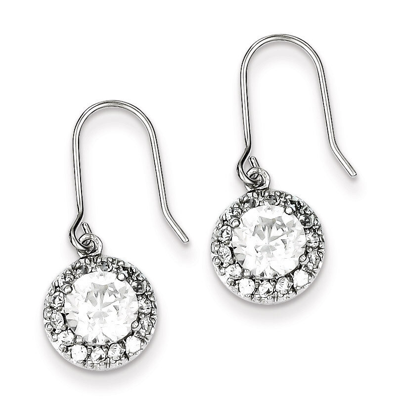 Dangle Earrings Sterling Silver Diamond QE9281, MPN: QE9281, 883957577142