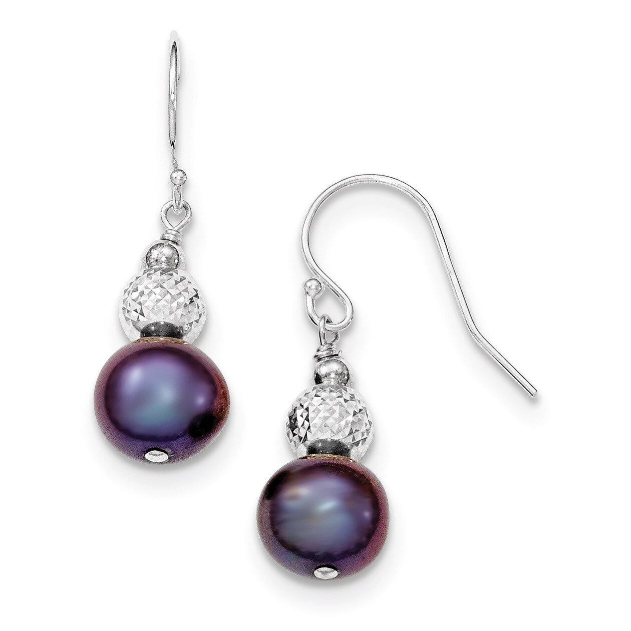 Peacock FWCultured Pearl Drop Earrings Sterling Silver QE9345
