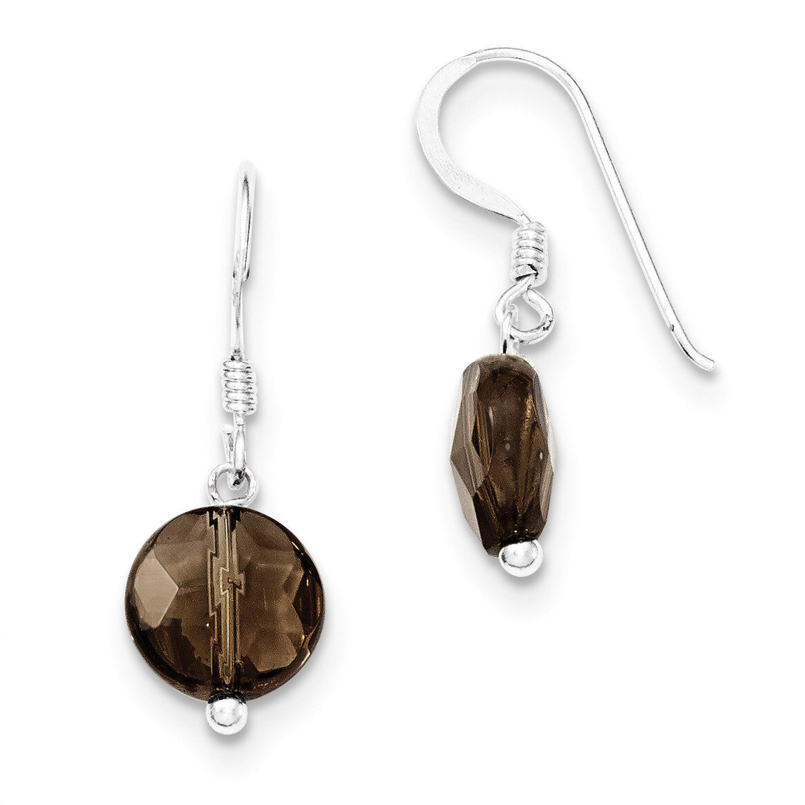 Smoky Quartz Earrings Sterling Silver QE9715, MPN: QE9715, 883957489872