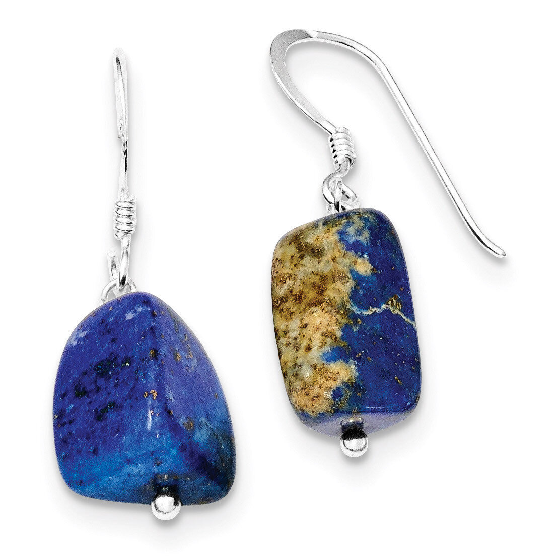Blue Lapis Square Earrings Sterling Silver QE9720, MPN: QE9720, 886774246819