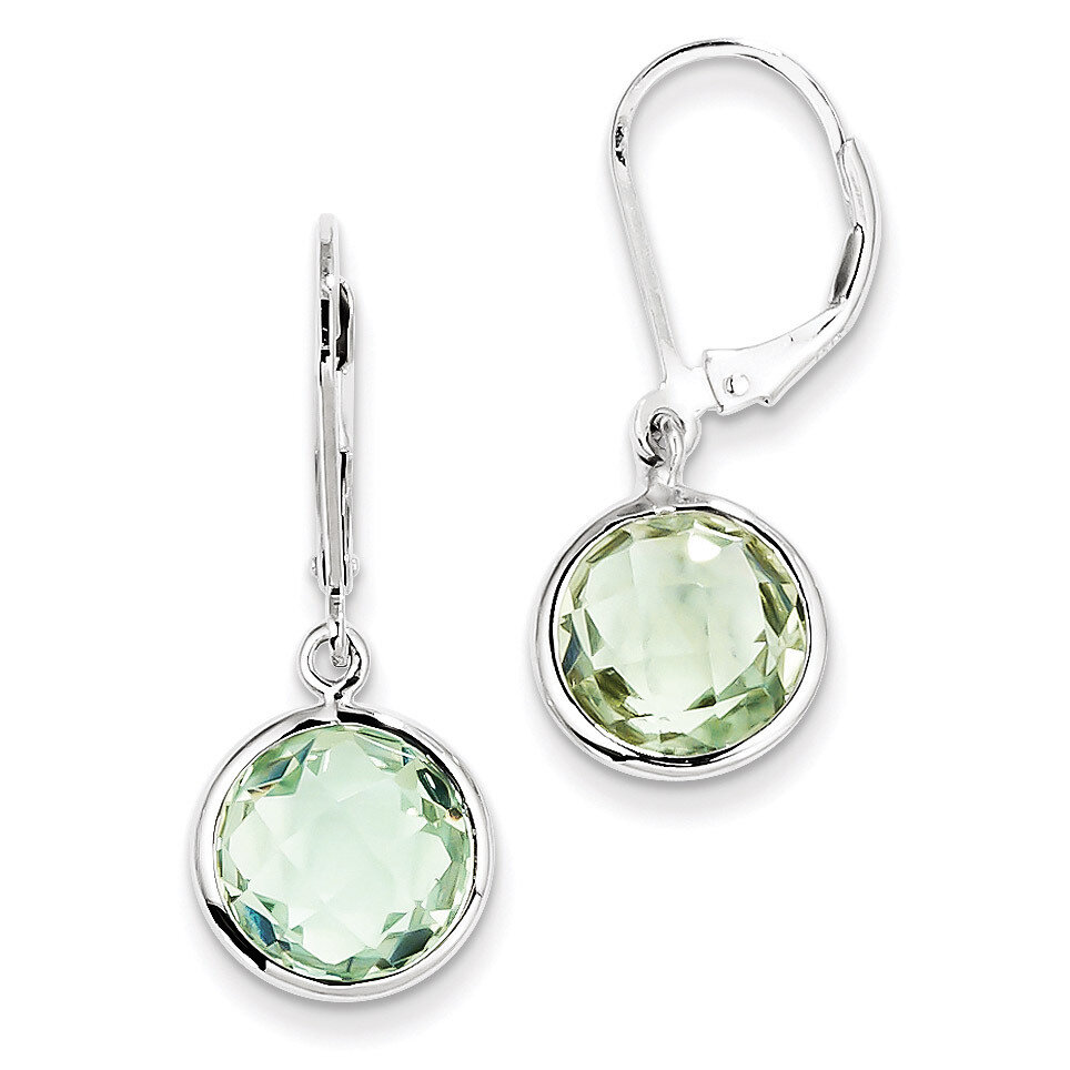 Green Quartz Earrings Sterling Silver QE9818AG, MPN: QE9818AG, 883957357188