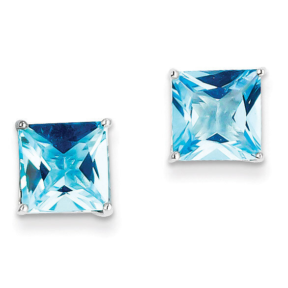 Blue Topaz Earrings Sterling Silver QE9840BT, MPN: QE9840BT, 883957400594