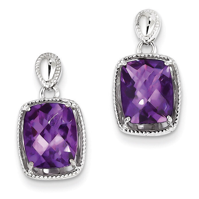 Amethyst Earrings Sterling Silver QE9846AM, MPN: QE9846AM, 883957496665