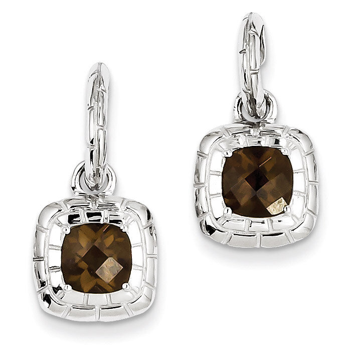 Smokey Quartz Earrings Sterling Silver QE9888SQ, MPN: QE9888SQ, 883957434865