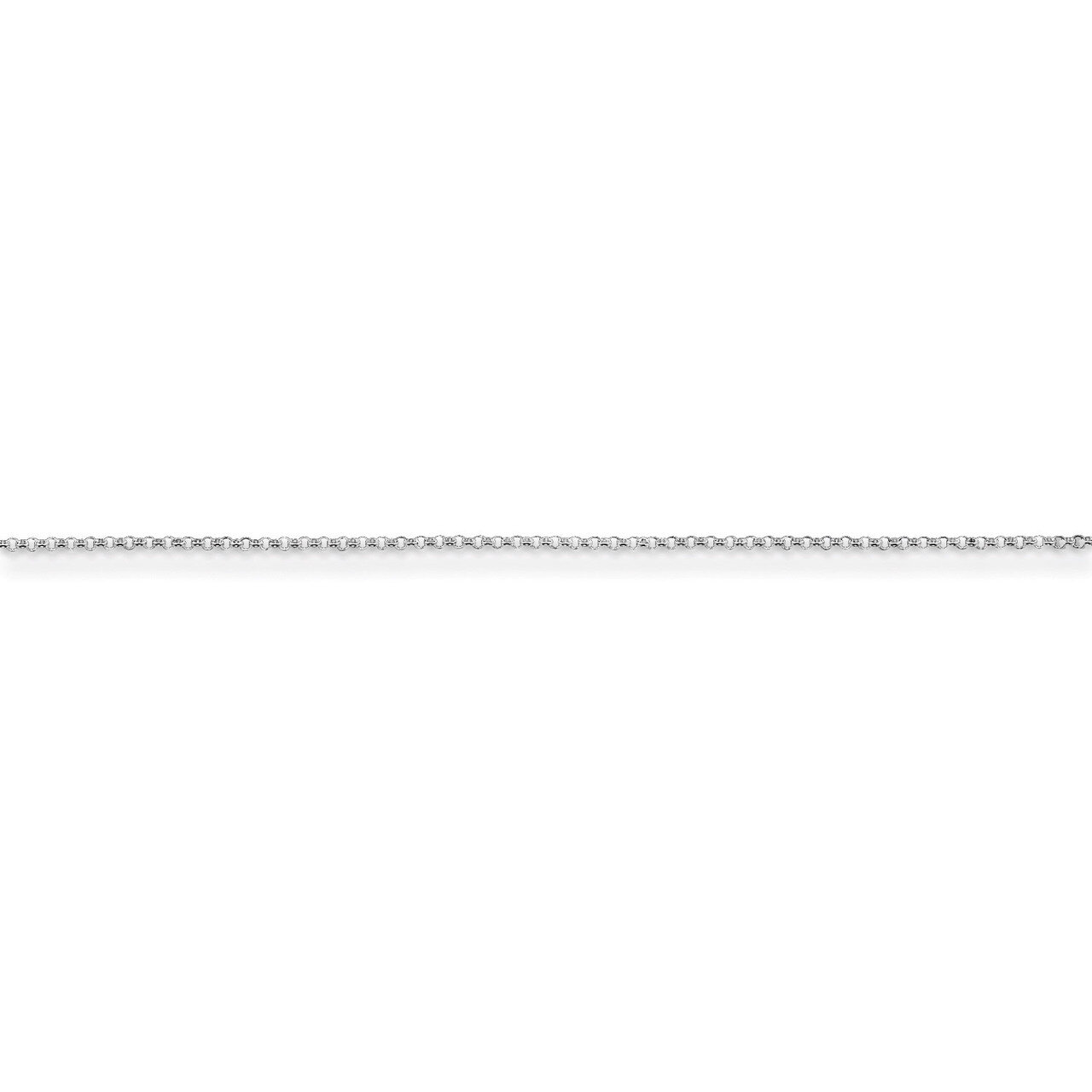 18 Inch 1.5mm &amp; 2 Inch Extension Rolo Chain Sterling Silver Rhodium-plated QFC103RH-18, MPN: QFC103…