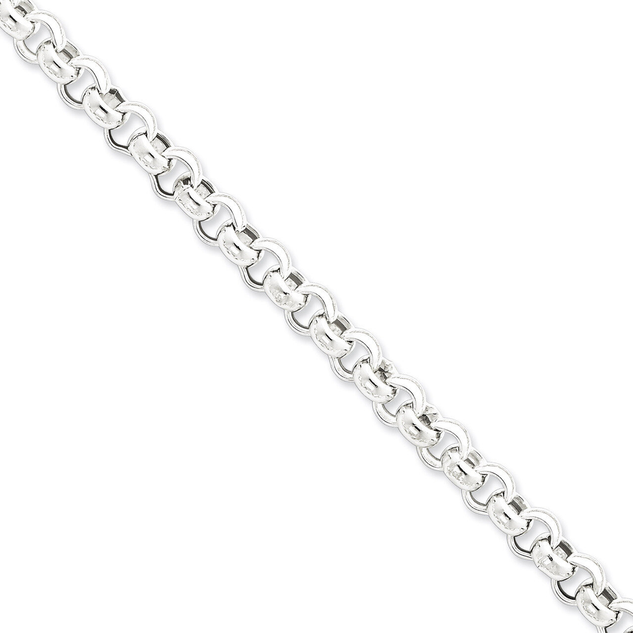 18 Inch 7.75mm Rolo Chain Sterling Silver QFC108-18, MPN: QFC108-18, 883957942032
